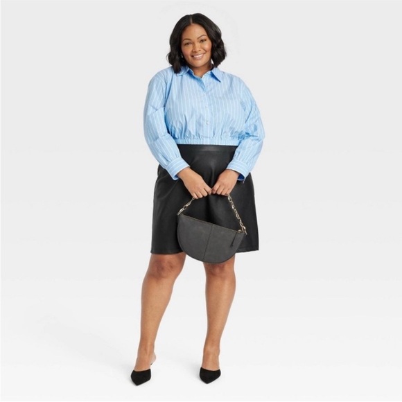 NWT Cropped button down long sleeve women’s shirt size 1X - Picture 3 of 12